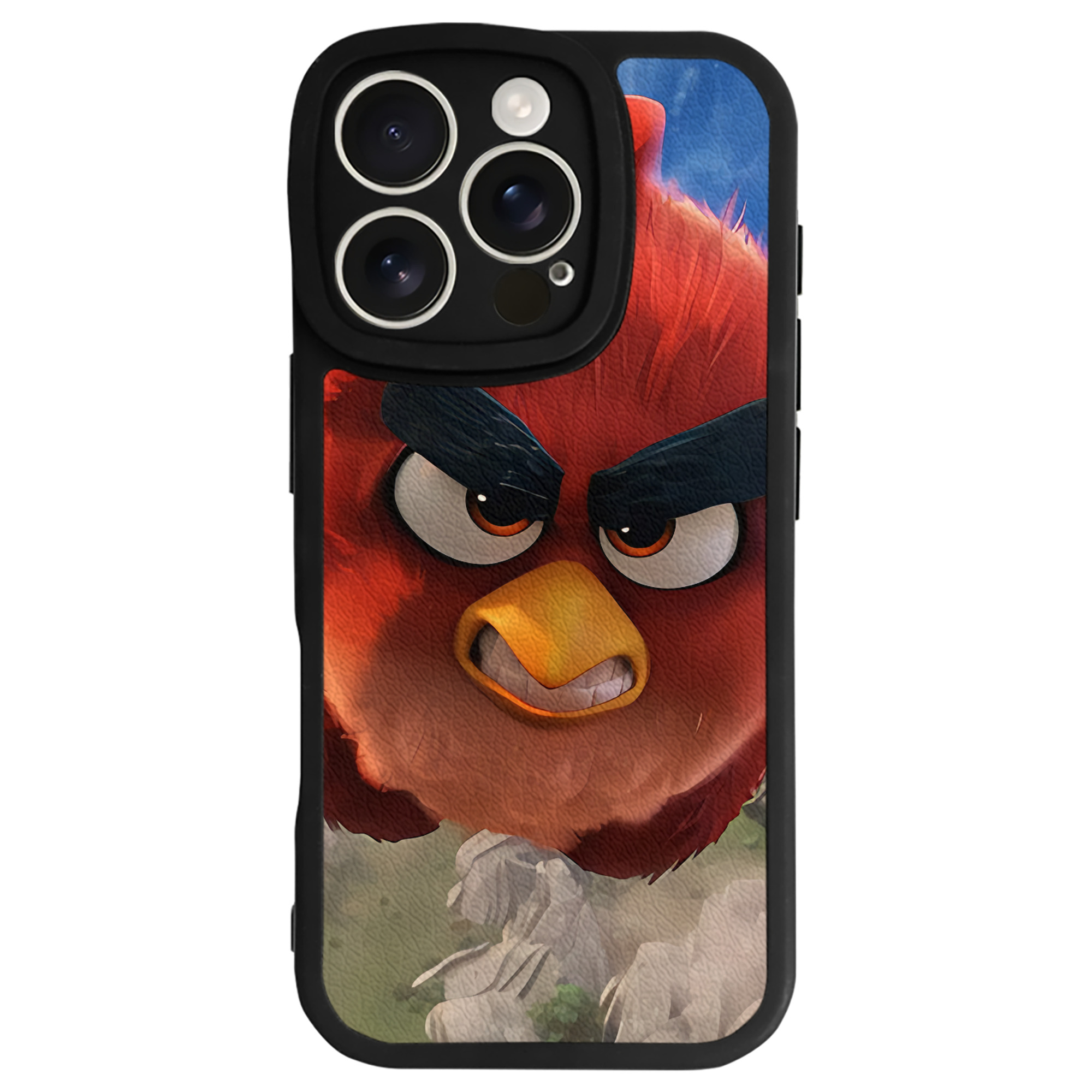 （画像用） Angry Birds アングリーバード 【iPhone 16シリーズ対応】シリコンスマホケース（レザー調） 材質：シリコン